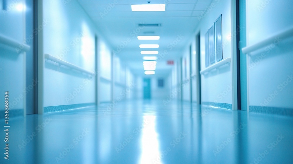 Abstract Blurred Hospital Corridor with Luxury Feel and Clean Design Abstract Blurred Hospital Corridor with Luxury Feel and Clean Design
