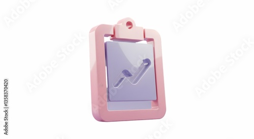 Analyzing Chart on Clipboard Represents Business Growth and Progress