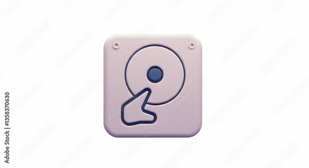 Hard Drive Icon Modern 3d Design with Storage Data Symbol Hard Drive Icon Modern 3d Design with Storage Data Symbol