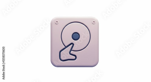 Hard Drive Icon Modern 3d Design with Storage Data Symbol