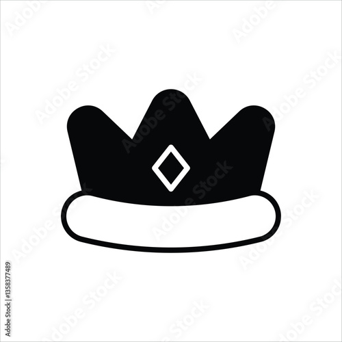 Crown icon vector stock illustration