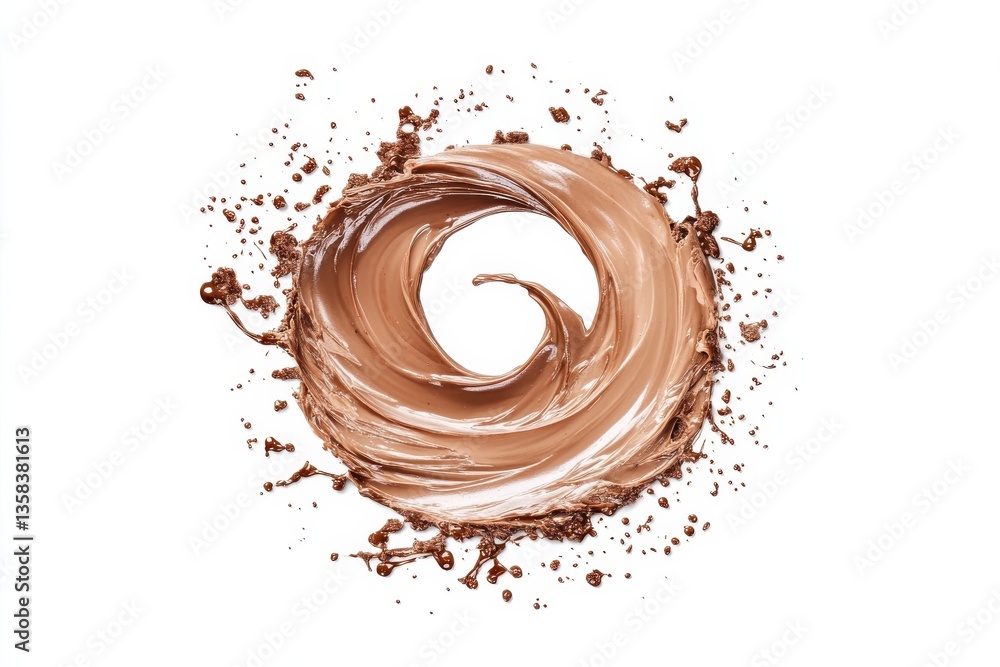 Swirling Chocolate Splash Isolated on Clean White Background Swirling Chocolate Splash Isolated on Clean White Background