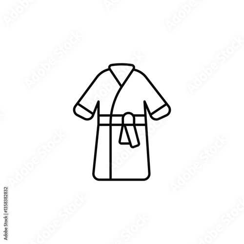 Robe icon design with white background stock illustration