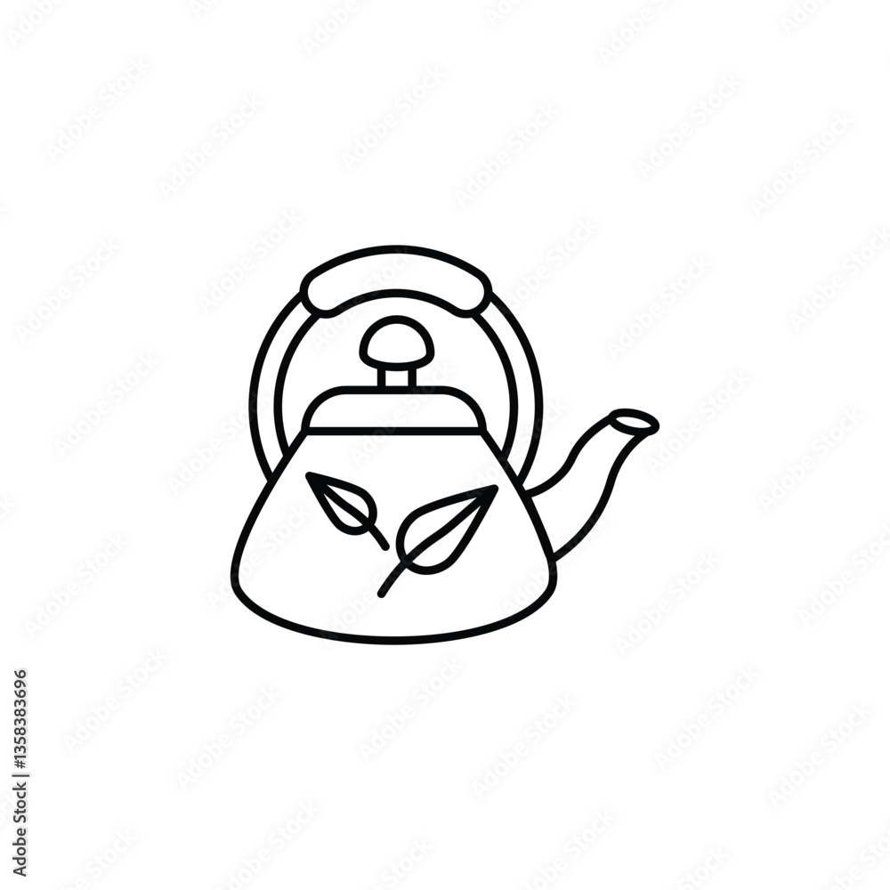 Teapot icon design with white background stock illustration Teapot icon design with white background stock illustration