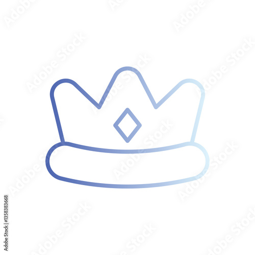 Crown icon vector stock illustration