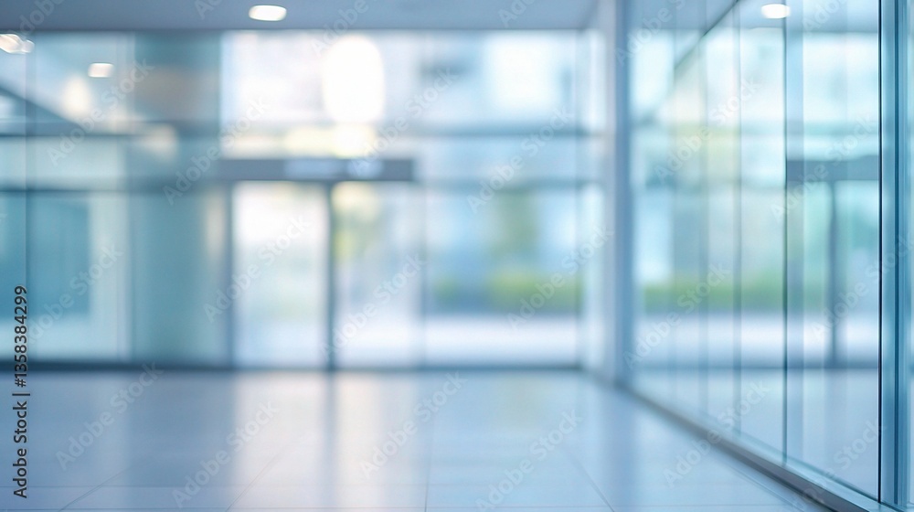 Blurred Abstract Background of Modern Indoor Space with Glass Walls Blurred Abstract Background of Modern Indoor Space with Glass Walls