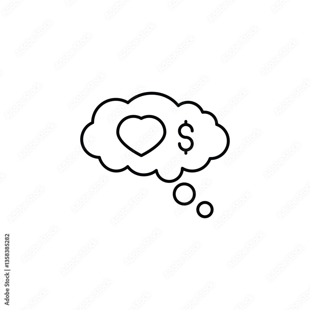 Dream icon design with white background stock illustration Dream icon design with white background stock illustration