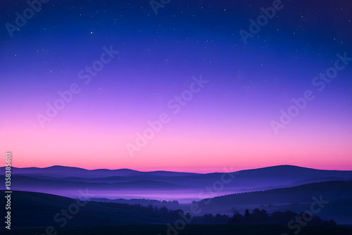 Wallpaper Mural Tranquil Transition: The Enchanting Ambience of Twilight Melding Day into Night Across the Horizon Torontodigital.ca