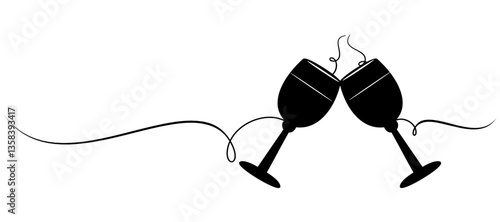 beer bottle and glass vector silhouette
