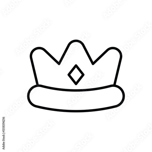 Crown icon vector stock illustration