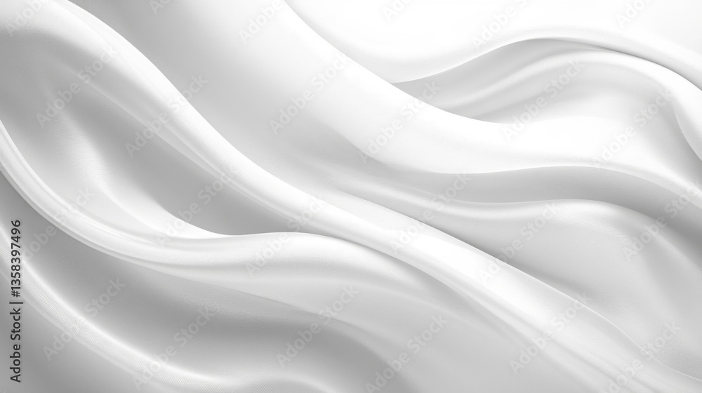 White Silk Fabric Drape Texture Background White Silk Fabric Drape Texture Background