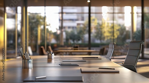 Wallpaper Mural Modern Office Workspace with Blurred Background and Natural Light Torontodigital.ca