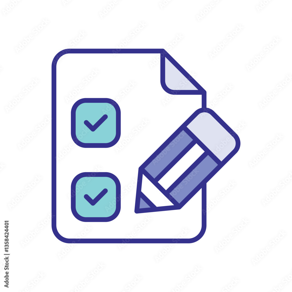 Questionnaire icon vector stock illustration Questionnaire icon vector stock illustration