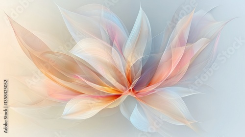 Ethereal Neon Atelier with Pastel Bloom of Luminescent Threads Intertwined in Peach, Orange, and Blue Hues 120 Characters