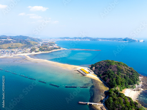 前島と東幡豆海岸（愛知県西尾市）