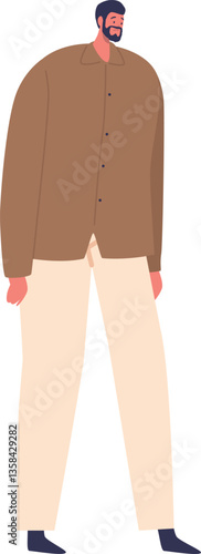 Sad rejected man character vector illustration