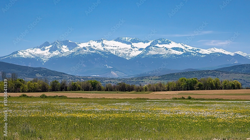 Fototapeta premium Panoramic View of Majestic Pyrenees Mountains in France