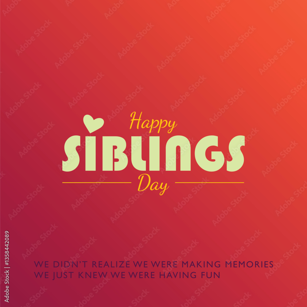 Happy Siblings Day Greeting Card with Heartfelt Message Happy Siblings Day Greeting Card with Heartfelt Message