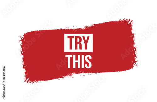 Brush style try this red banner design isolated on white background.