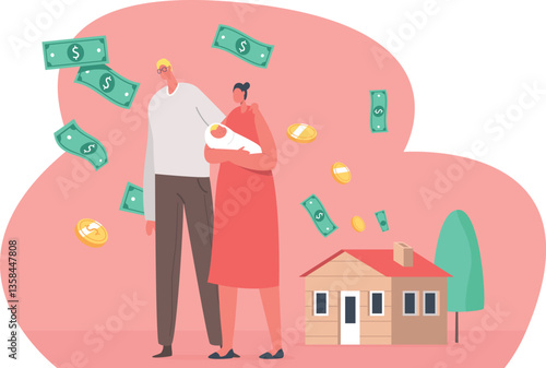 Unhappy family lost debt house