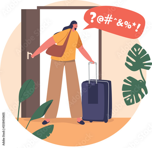 Woman leaving man after conflict