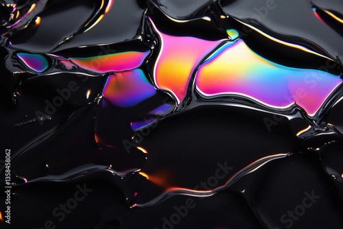 Abstract oily texture with iridescent effect for a modern artistic touch