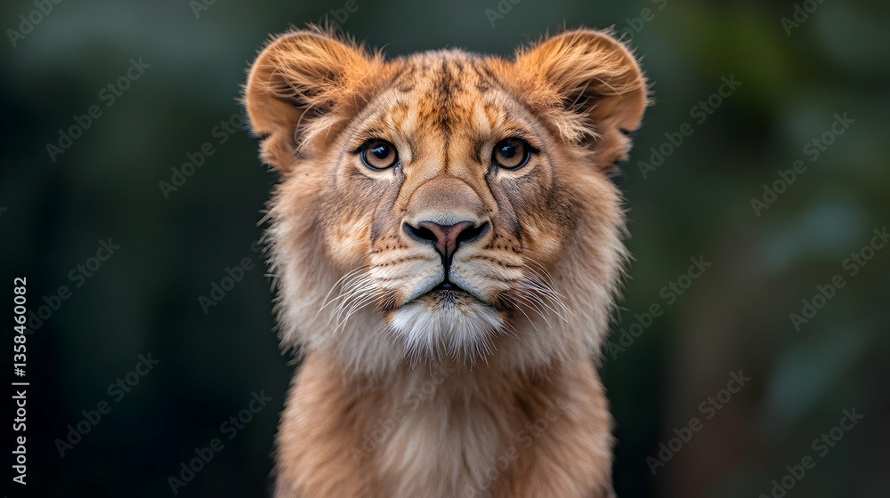 Fototapeta premium Portrait of a Young Lion Cub