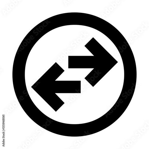 Horizontal Swap Circle Icon for Transactions