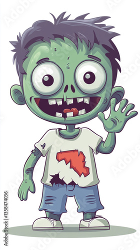 The cute zombie character