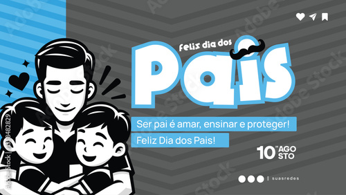 stylish dia dos pais promotional banner template