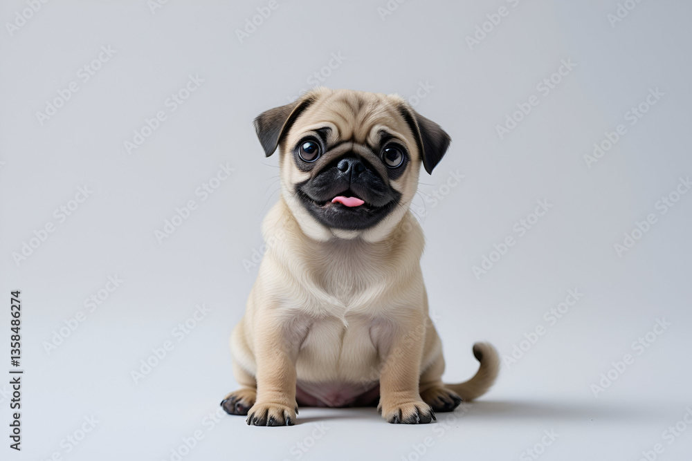 Obraz premium Dalmatian puppy sitting looking at the camera isolated on transparent background png,Dalmatian dog puppy isolated on white background.