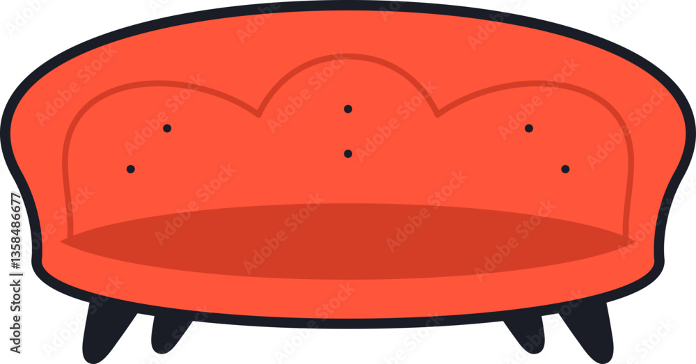 Comfortable Sofa Illustration Ouline Element Comfortable Sofa Illustration Ouline Element