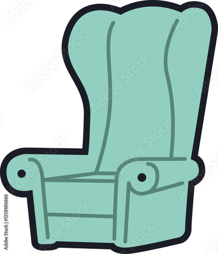 Comfortable Sofa Illustration Ouline Element