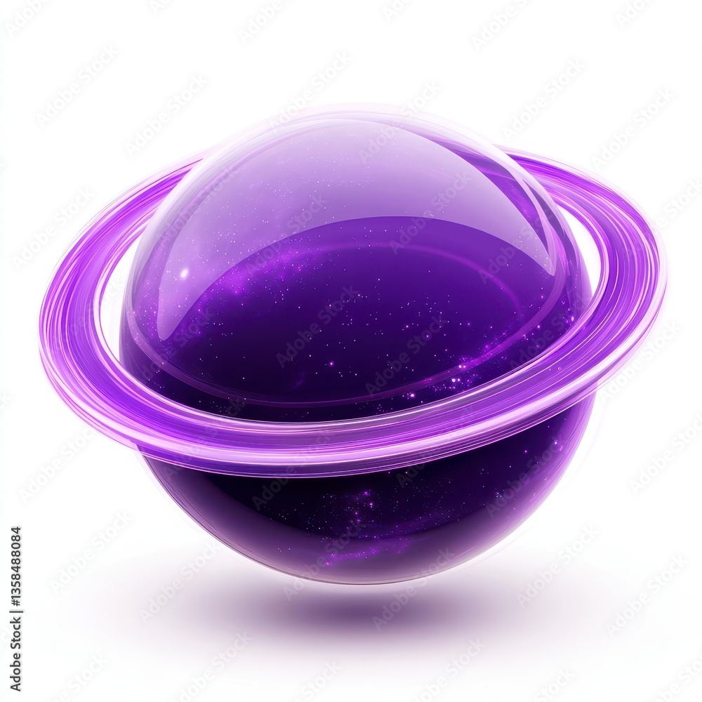 Obraz premium Purple Cosmic Planet Art