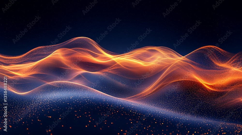 Obraz premium Abstract fiery waves