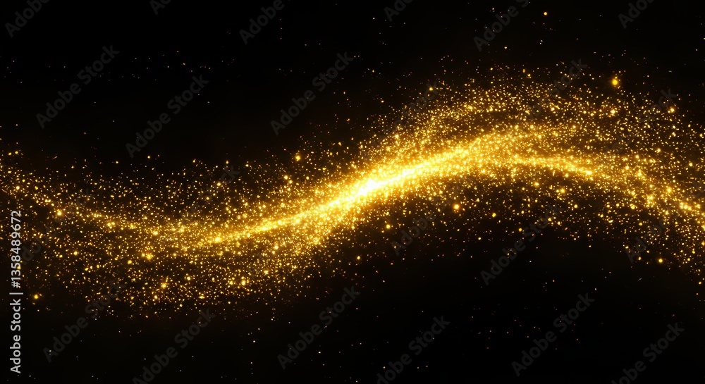 Obraz premium yellow particle in space