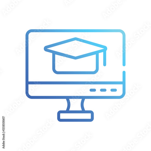 Elearning  icon vector