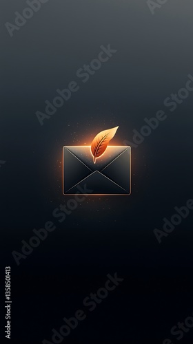 Email Icon, Autumn Theme