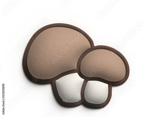 black and white mushrooms