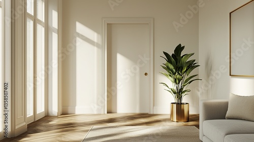 Wallpaper Mural Sunlit cozy luxury home living room elegant interior design bright environment modern viewpoint Torontodigital.ca