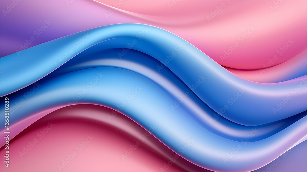 Obraz premium Abstract Purple and Blue Wavy Data Stream Background