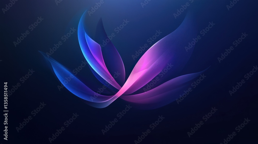 Elegant flowing light strands abstract, dynamic gradient curve shapes Elegant flowing light strands abstract, dynamic gradient curve shapes