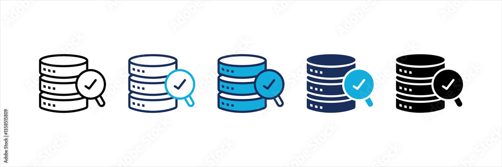 Data Integrity Multi Style Icon Set Data Integrity Multi Style Icon Set