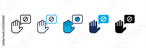 Right To Object  Multi Style Icon Set