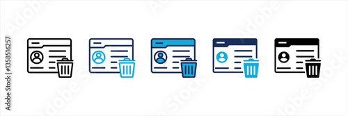 Right To Be Forgotten  Multi Style Icon Set