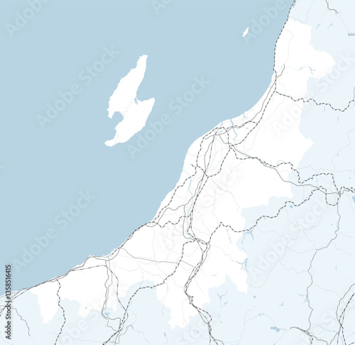 日本の新潟県と隣接する都道府県を含む、シンプルなのロードマップ