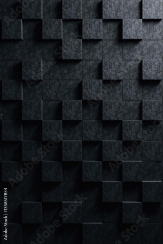 Dark checkered seamless background pattern featuring a combination of black and grey squares,  dark,  background
