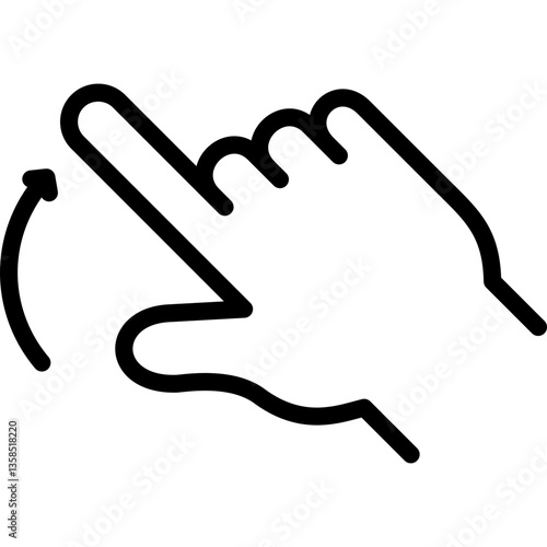 flick icon illustration design with outline