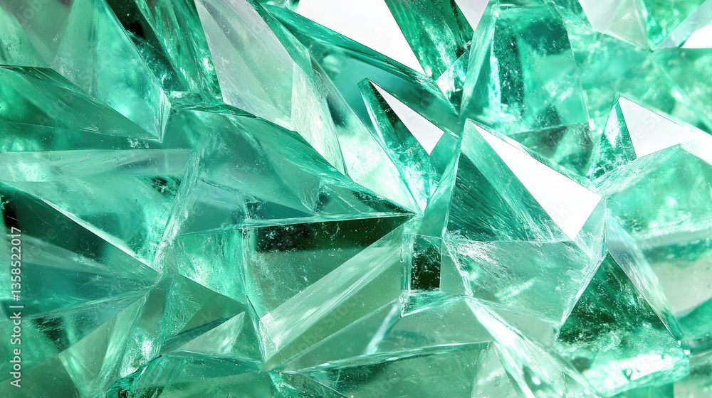 Fototapeta premium A stunning close-up of an emerald in the cutting process, showing each individual facet forming.