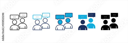 Dialogue Multi Style Icon Set